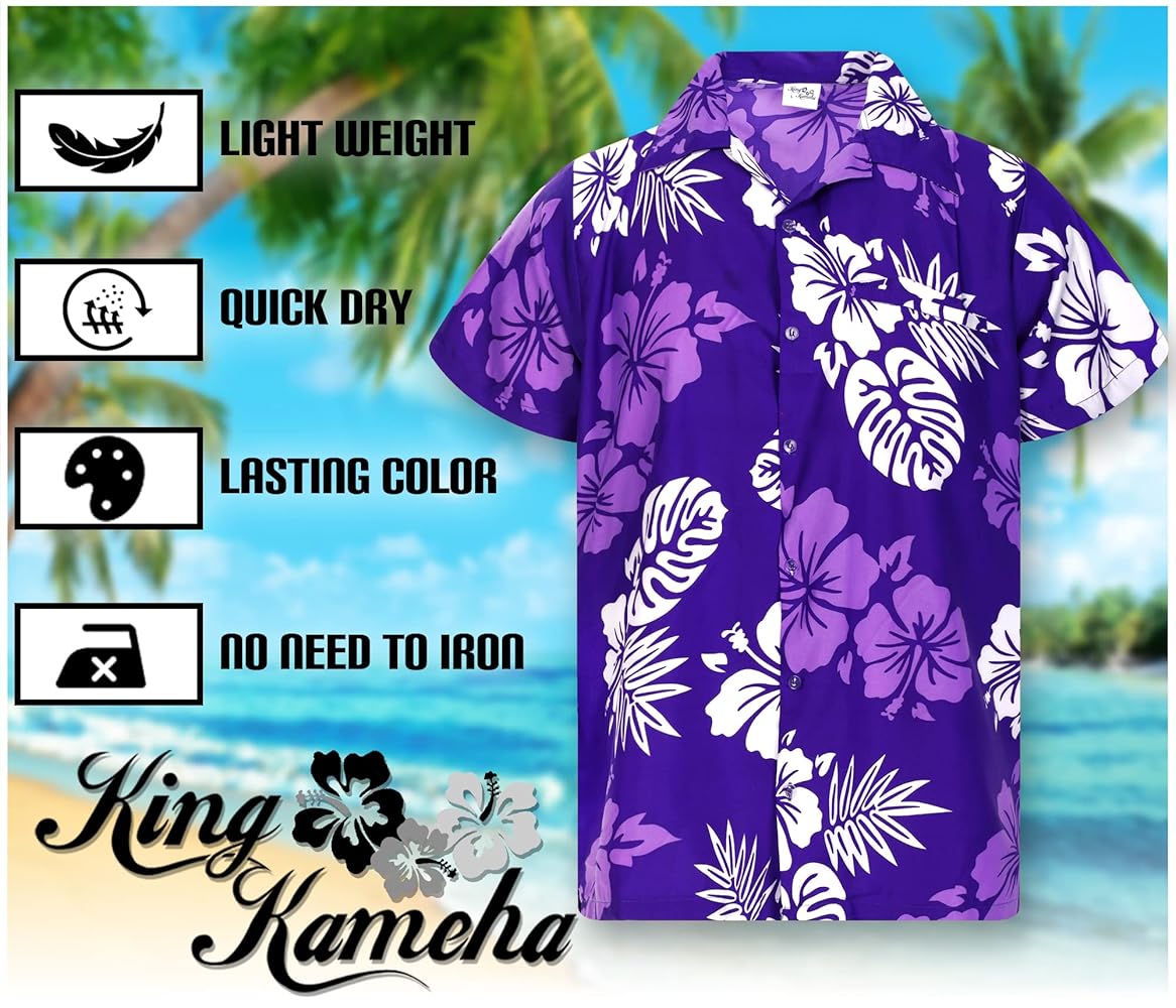 葉柄 ムームー Hawaiian Moon Vintage Hibiscus Print Hawaiian Shirt - Turquoise | Vintage